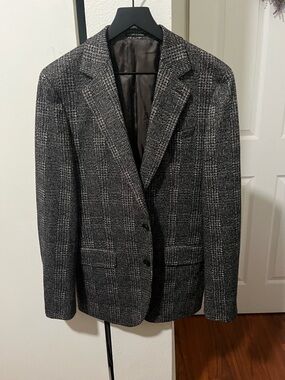 Reiss Men's Brown and Tan Glen Plaid Sport Coat